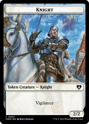 Spirit (0039) // Knight Double-Sided Token [Commander Masters Tokens] Magic: The Gathering
