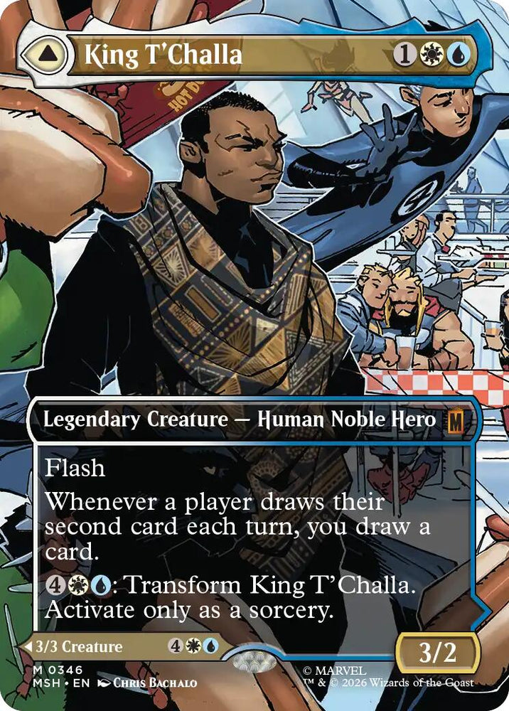 King T'Challa (Borderless) (0346) [Marvel Super Heroes] Magic: The Gathering