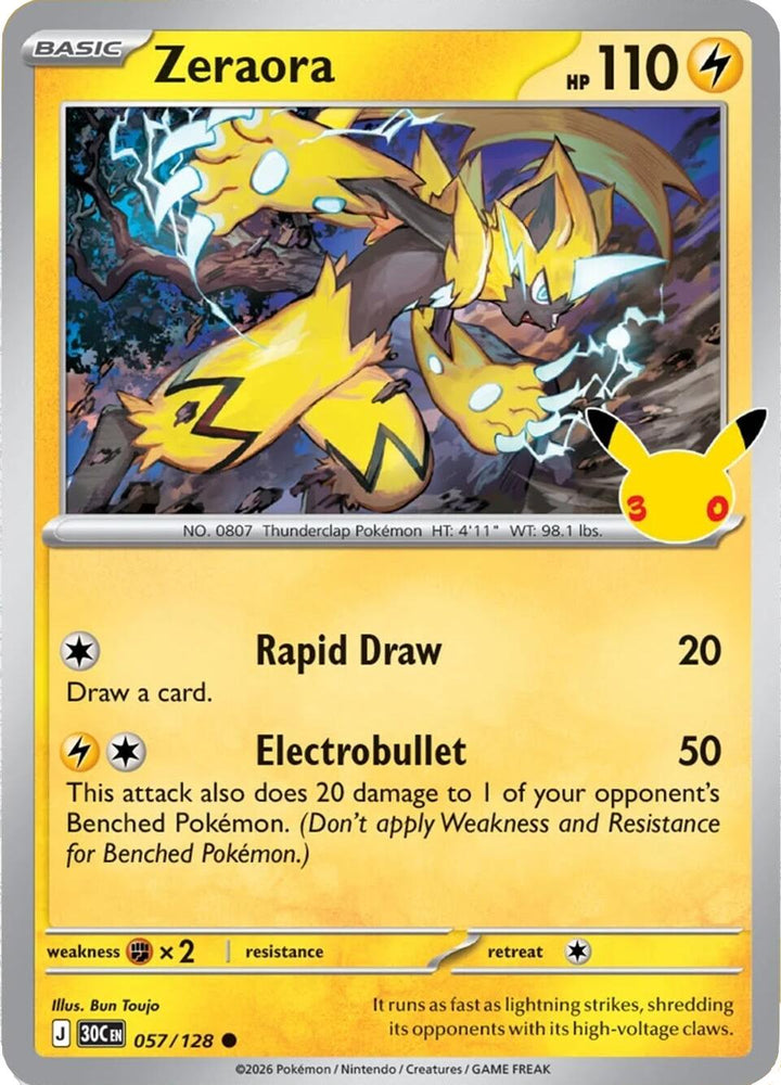 Zeraora (057/128) [Mega Evolution: 30th Celebration] Pokémon