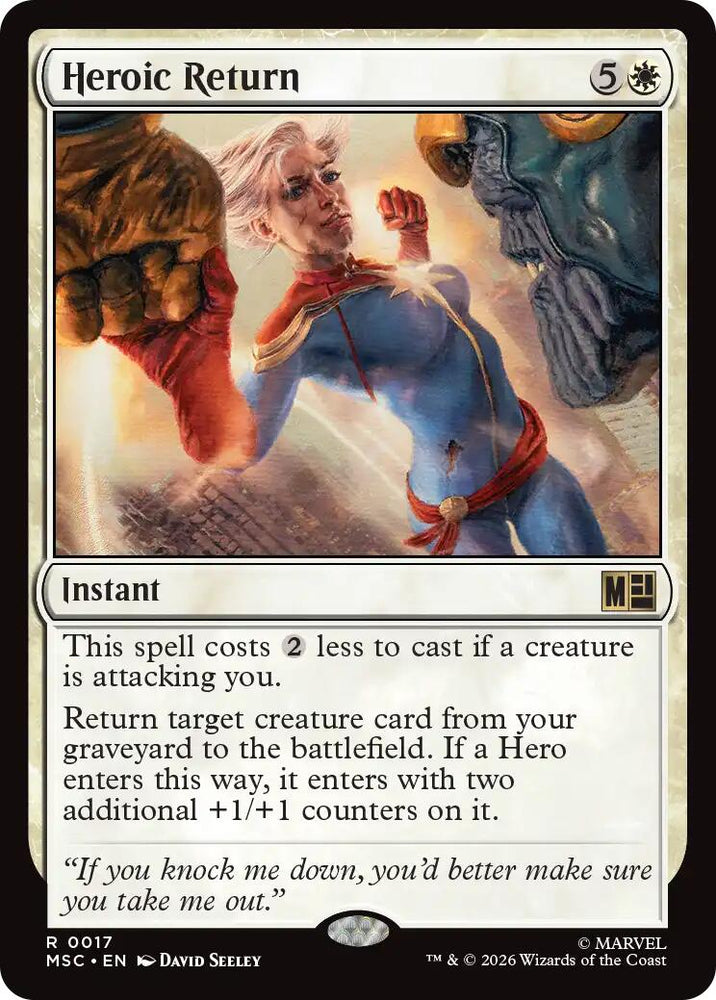 Heroic Return (Surge Foil) [Marvel Super Heroes Commander] Magic: The Gathering