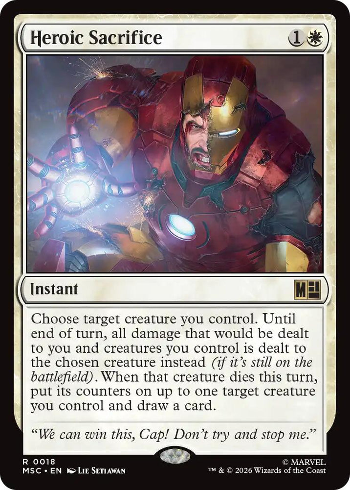 Heroic Sacrifice (Surge Foil) [Marvel Super Heroes Commander] Magic: The Gathering