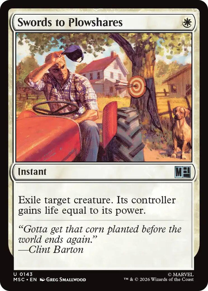 Swords to Plowshares (Surge Foil) [Marvel Super Heroes Commander] Magic: The Gathering