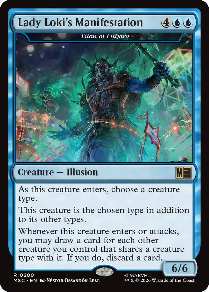 Lady Loki's Manifestation - Titan of Littjara (Surge Foil) [Marvel Super Heroes Commander] Magic: The Gathering