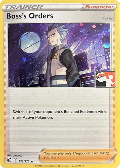 Boss's Orders [Cyrus] - 132/172 (Cosmos Holo) [Prize Pack Series Three] Pokémon
