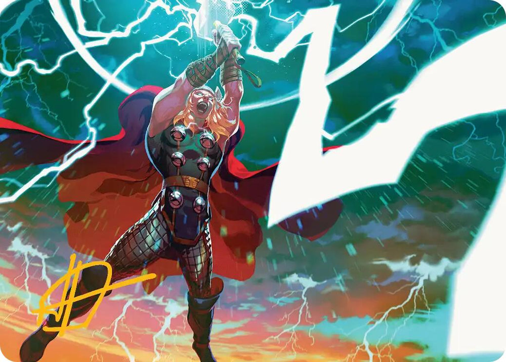 Lightning Strike Art Card (Gold-Stamped Signature) [Marvel Super Heroes Art Series] Magic: The Gathering