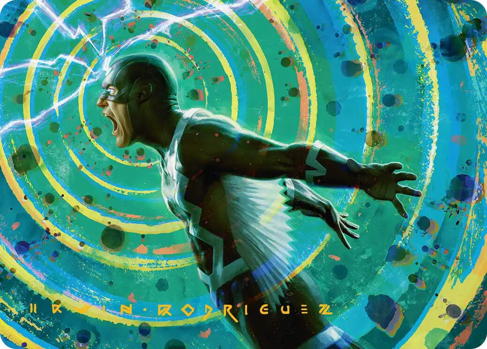 Black Bolt, Inhuman King Art Card (Gold-Stamped Signature) [Marvel Super Heroes Art Series] Magic: The Gathering