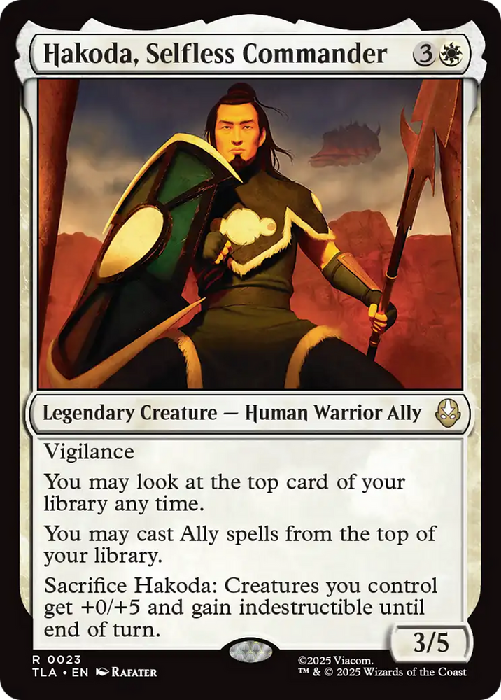 Hakoda, Selfless Commander [Avatar: The Last Airbender] Magic: The Gathering
