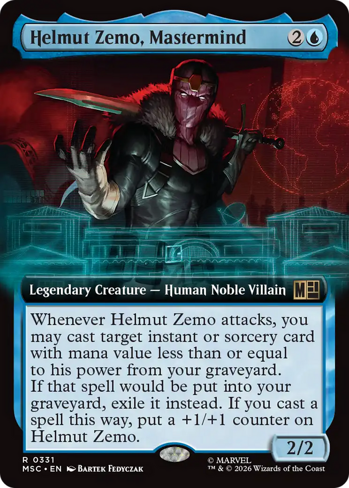 Helmut Zemo, Mastermind (Extended Art) [Marvel Super Heroes Commander] Magic: The Gathering