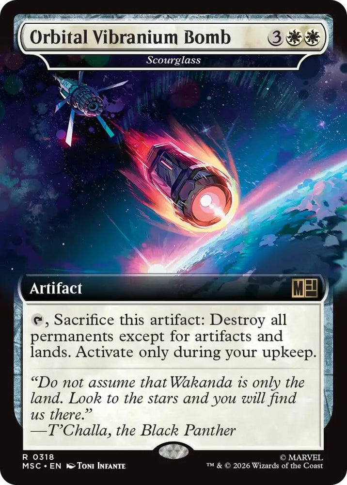 Orbital Vibranium Bomb - Scourglass (Extended Art) [Marvel Super Heroes Commander] Magic: The Gathering