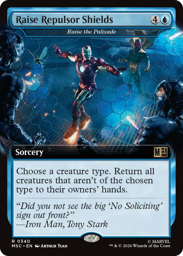 Raise Repulsor Shields - Raise the Palisade (Extended Art) [Marvel Super Heroes Commander] Magic: The Gathering