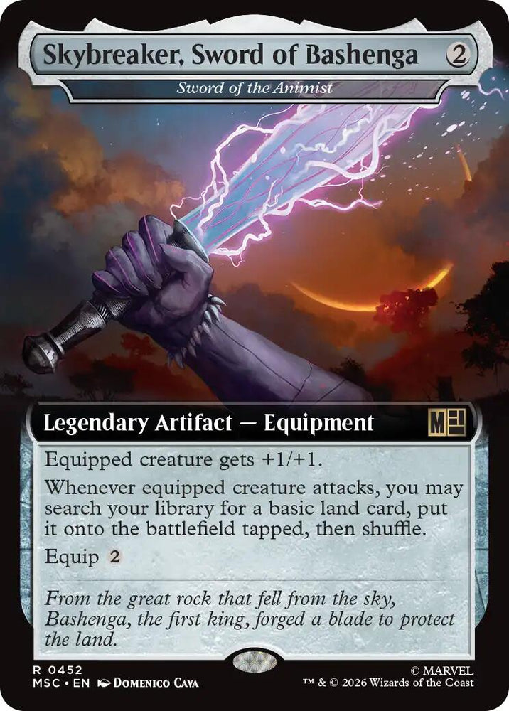 Skybreaker, Sword of Bashenga - Sword of the Animist (Extended Art) [Marvel Super Heroes Commander] Magic: The Gathering
