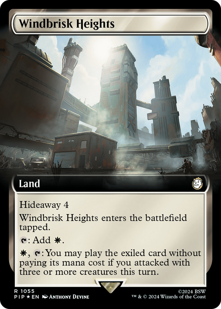 Windbrisk Heights (Extended Art) (Surge Foil) [Fallout] Magic: The Gathering