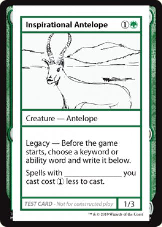 Inspirational Antelope (2021 Edition) [Mystery Booster Playtest Cards] Magic: The Gathering