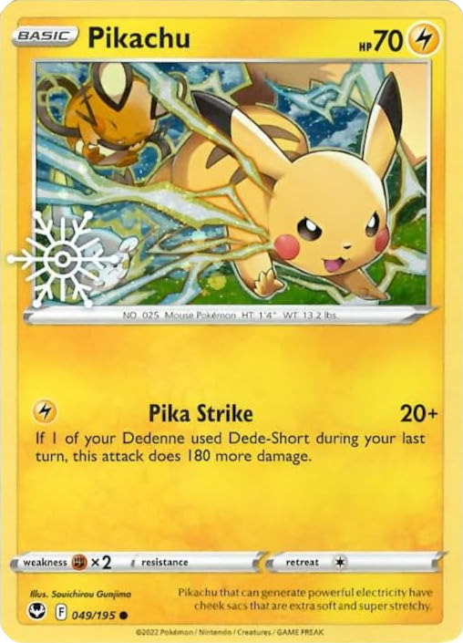 Pikachu (049/195) (Holiday Calendar) [Sword & Shield: Silver Tempest] Pokémon