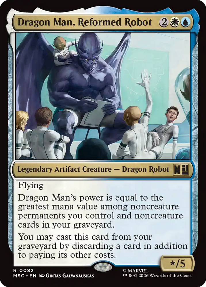 Dragon Man, Reformed Robot (Surge Foil) [Marvel Super Heroes Commander] Magic: The Gathering