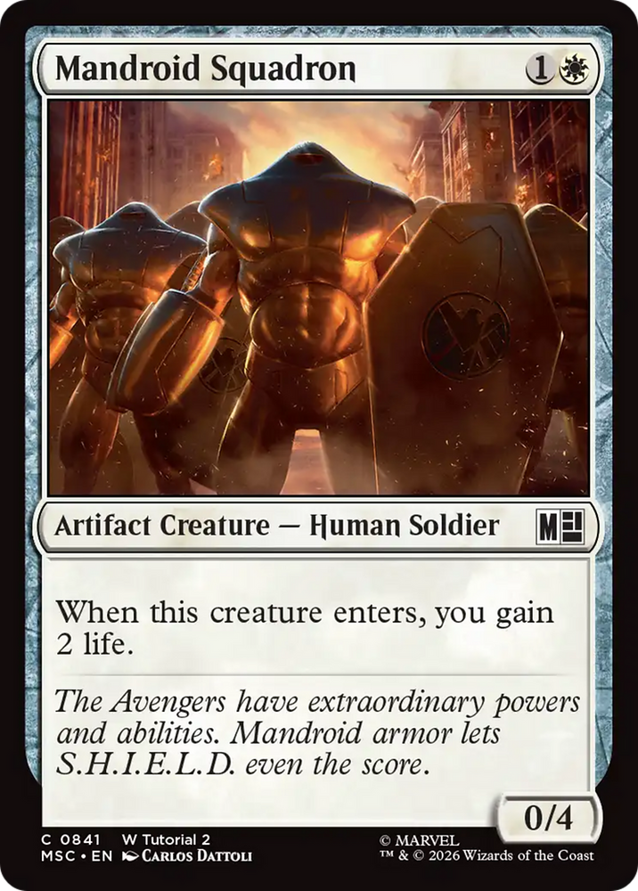 Mandroid Squadron (0841) [Marvel Super Heroes Commander] Magic: The Gathering
