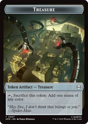 Human Citizen // Treasure Double-Sided Token [Marvel's Spider-Man Tokens] Magic: The Gathering