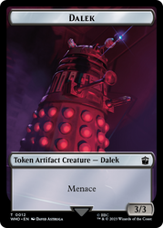 Dalek // Treasure (0031) Double-Sided Token [Doctor Who Tokens] Magic: The Gathering