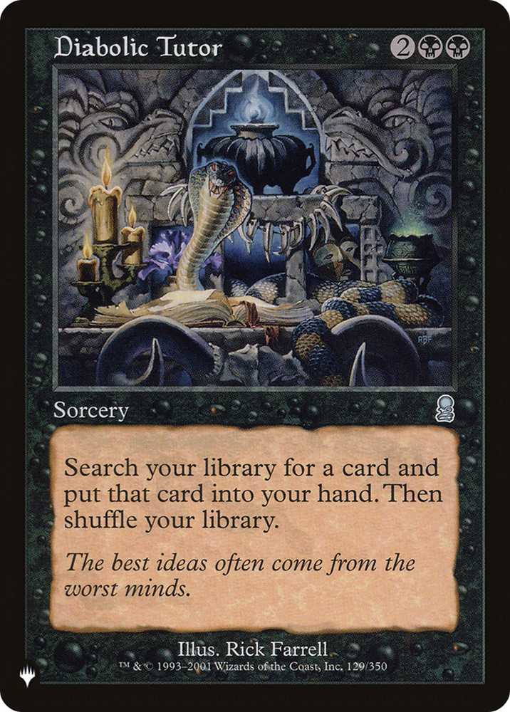 Diabolic Tutor [The List] Magic: The Gathering