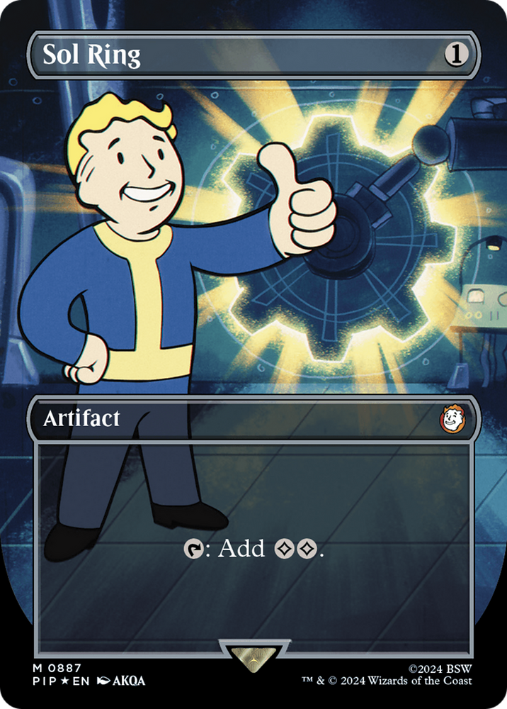 Sol Ring (Borderless) (Surge Foil) [Fallout] Magic: The Gathering