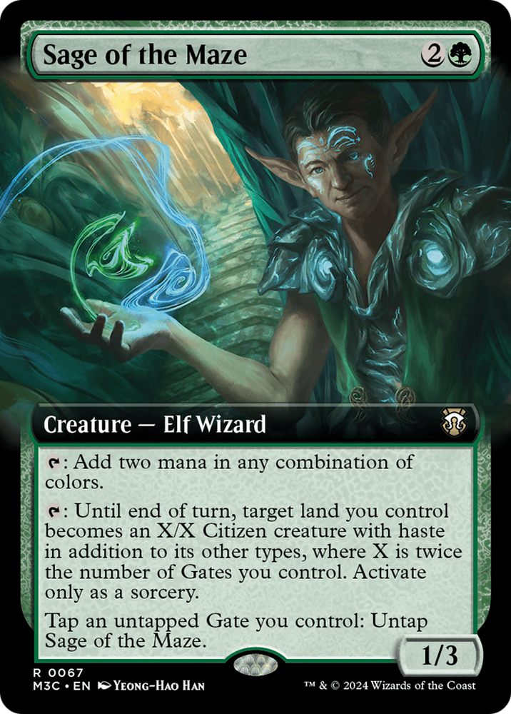 Sage of the Maze (Extended Art) (Ripple Foil) [Modern Horizons 3 Commander] Magic: The Gathering