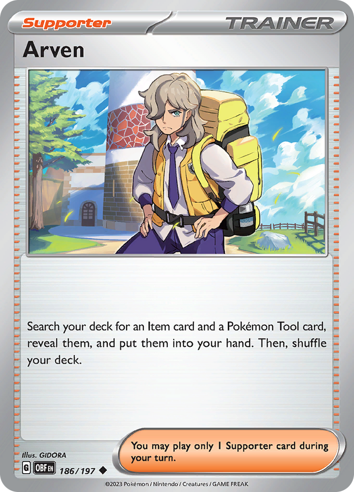 Arven (186/197) [Scarlet & Violet: Obsidian Flames] Pokémon