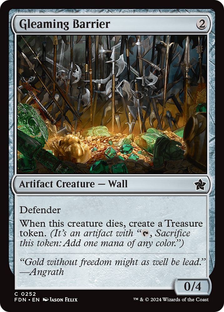 Gleaming Barrier [Foundations] Magic: The Gathering