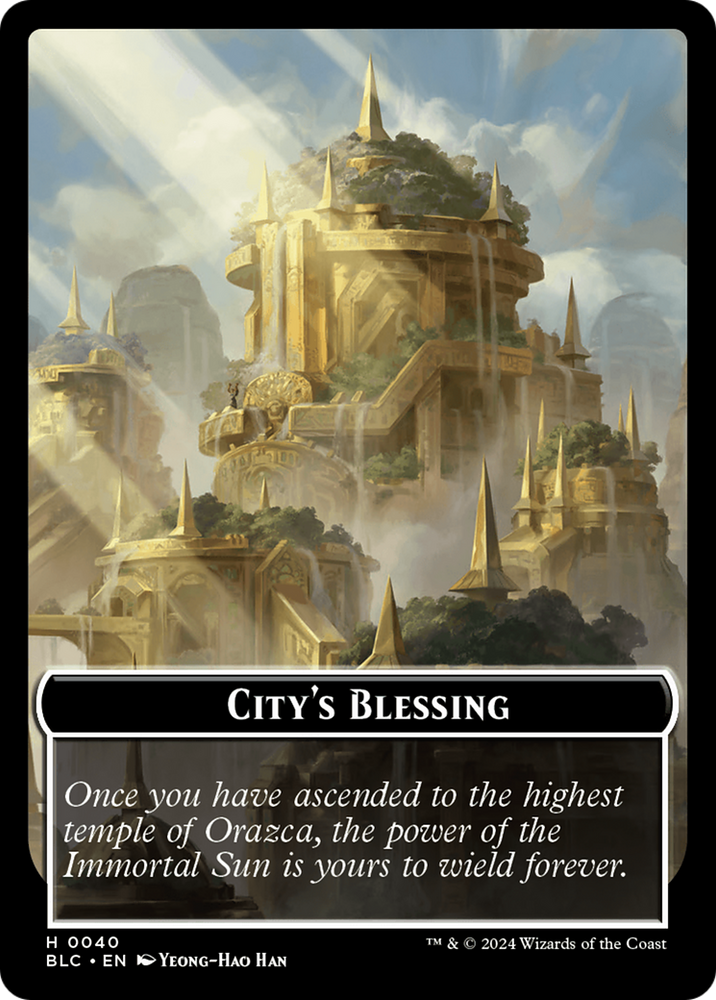 Hamster // City's Blessing Double-Sided Token [Bloomburrow Commander Tokens] Magic: The Gathering