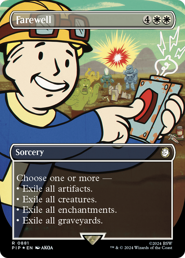 Farewell (Borderless) (Surge Foil) [Fallout] Magic: The Gathering