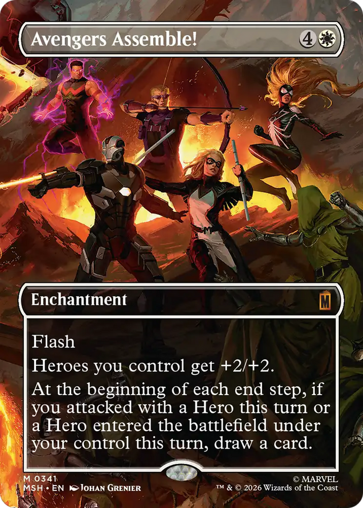 Avengers Assemble! (Borderless) (0341) [Marvel Super Heroes] Magic: The Gathering