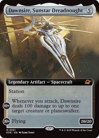 Dawnsire, Sunstar Dreadnought (Extended Art) [Edge of Eternities] Magic: The Gathering