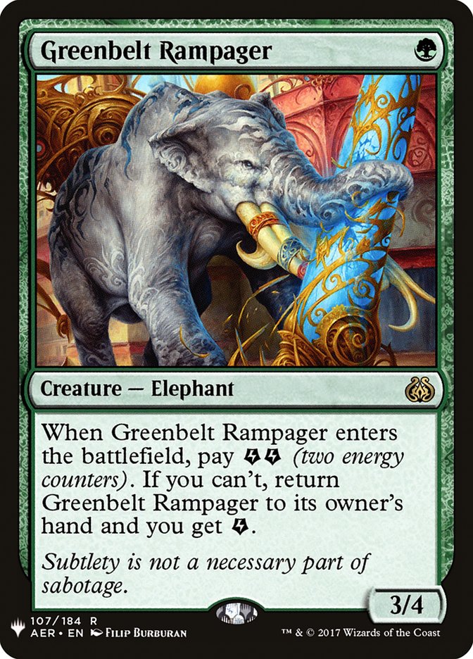 Greenbelt Rampager [The List] Magic: The Gathering