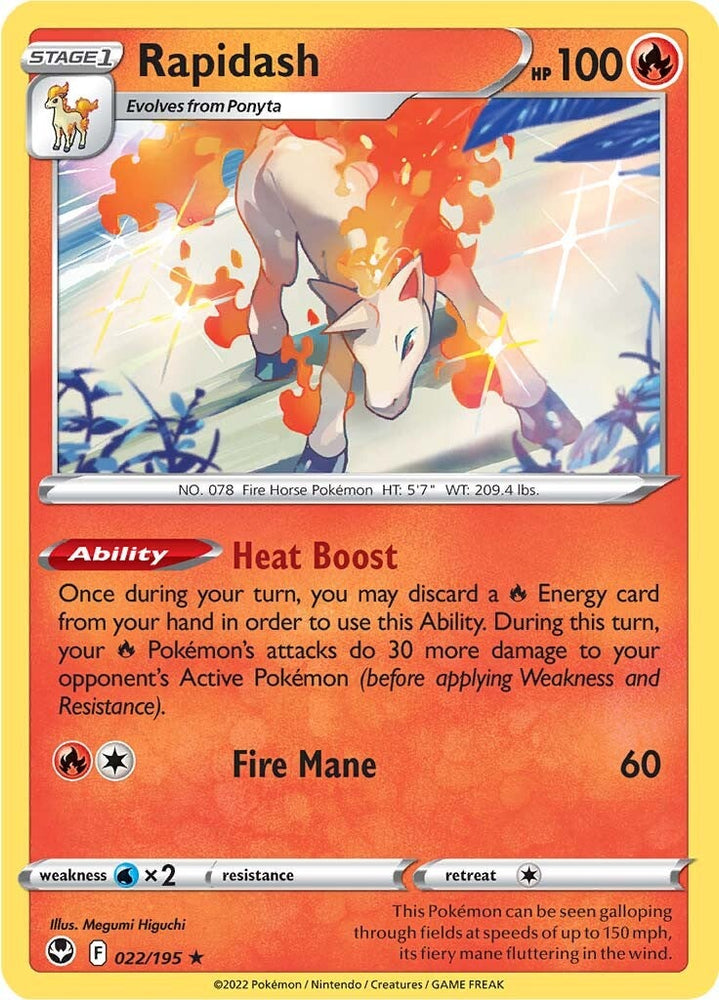 Rapidash (022/195) (Theme Deck Exclusive) [Sword & Shield: Silver Tempest] Pokémon