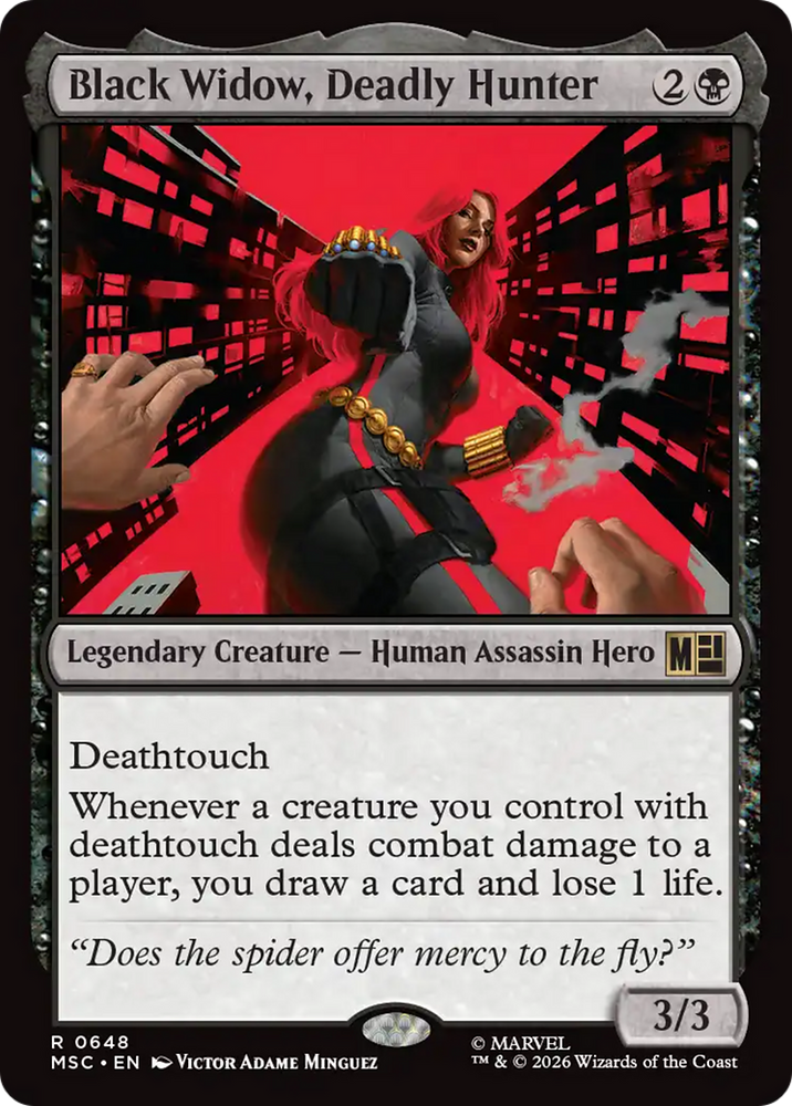 Black Widow, Deadly Hunter [Marvel Super Heroes Commander] Magic: The Gathering