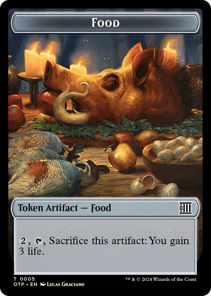 Mercenary // Food (0005) Double-Sided Token [Outlaws of Thunder Junction Tokens] Magic: The Gathering