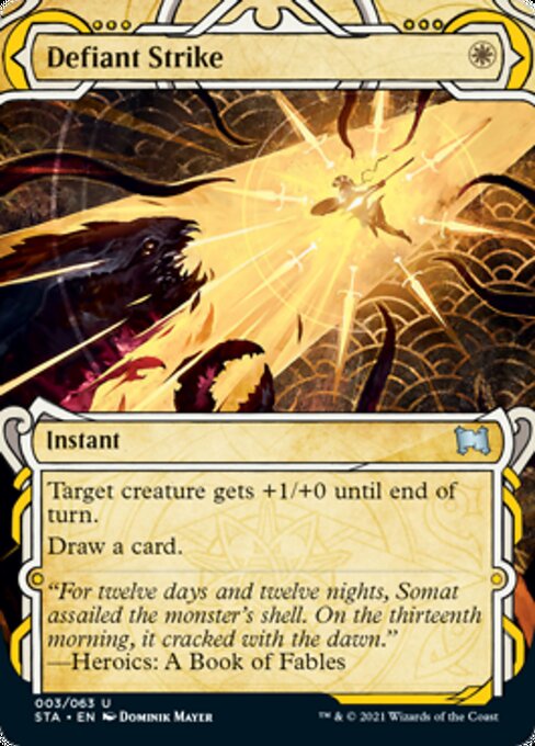 Defiant Strike (Foil Etched) [Strixhaven: Mystical Archive] Magic: The Gathering