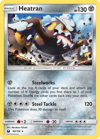 Heatran (98/168) [Sun & Moon: Celestial Storm] Pokémon