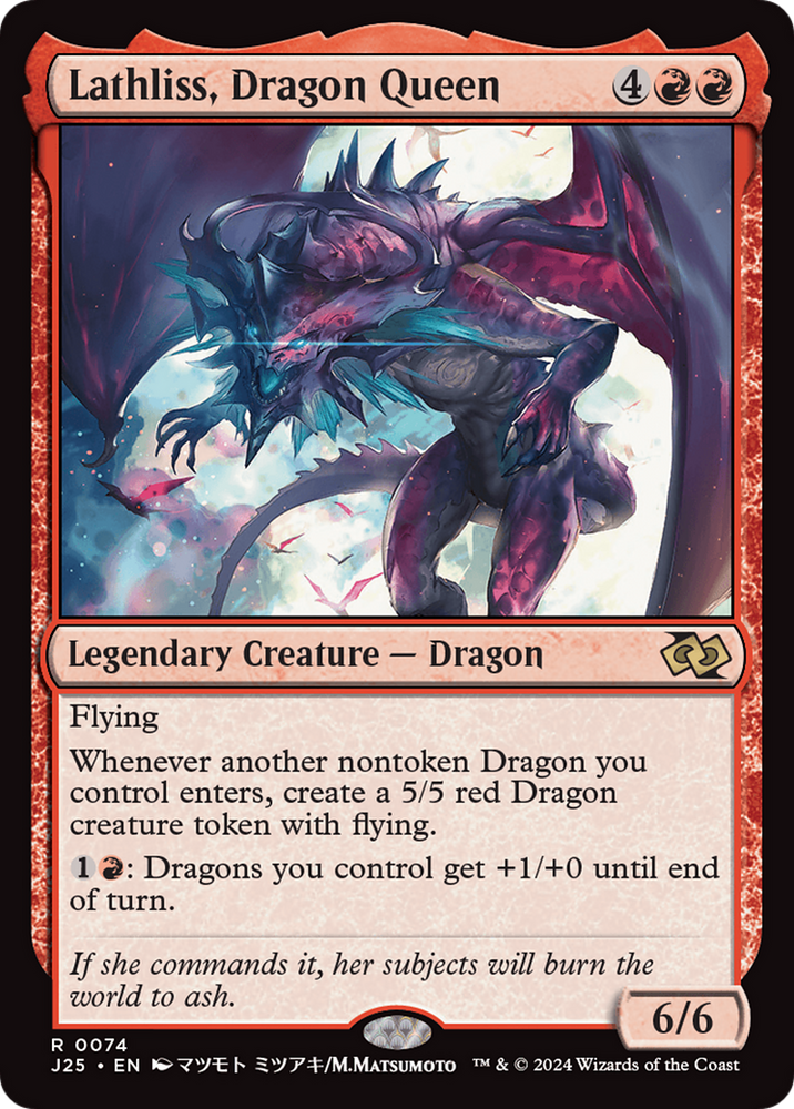 Lathliss, Dragon Queen (Anime) [Foundations Jumpstart] Magic: The Gathering