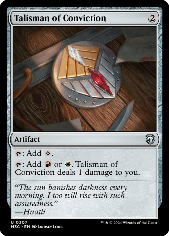 Talisman of Conviction (Ripple Foil) [Modern Horizons 3 Commander] Magic: The Gathering