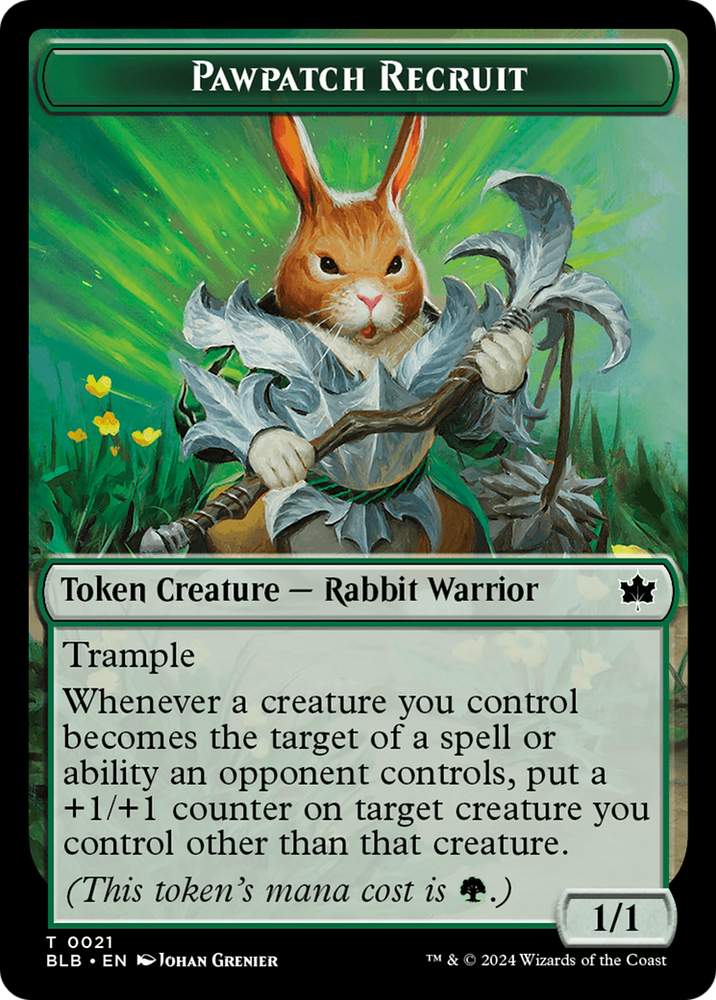 Pawpatch Recruit Token [Bloomburrow Tokens] Magic: The Gathering