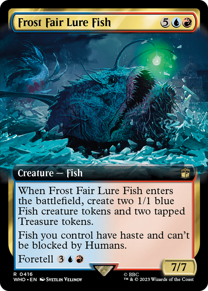 Frost Fair Lure Fish (Extended Art) [Doctor Who] Magic: The Gathering