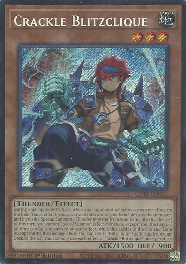 Crackle Blitzclique [CORI-EN012] Secret Rare Yu-Gi-Oh!