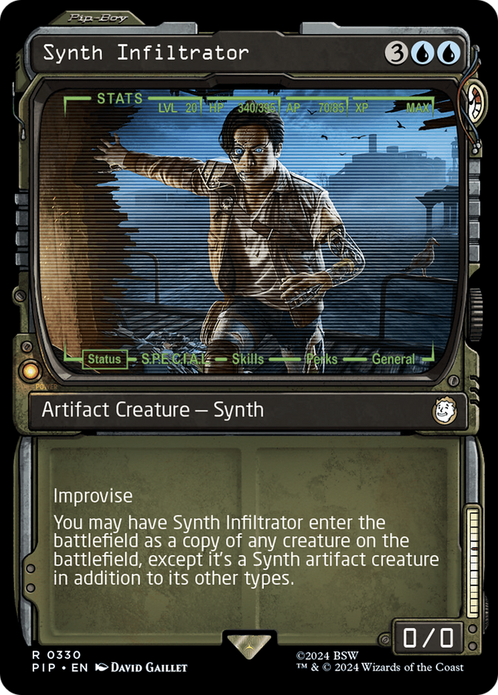 Synth Infiltrator (Showcase) [Fallout] Magic: The Gathering