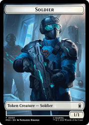 Villain // Soldier Double-Sided Token [Marvel Super Heroes Tokens] Magic: The Gathering