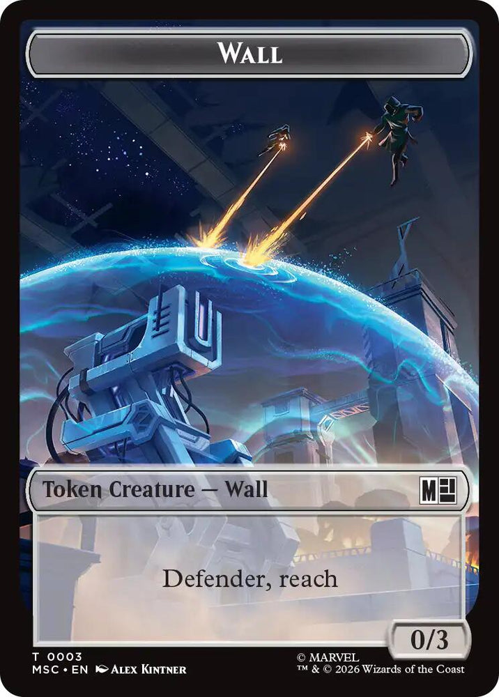 Wall // Council of Reeds Double-Sided Token [Marvel Super Heroes Commander Tokens] Magic: The Gathering