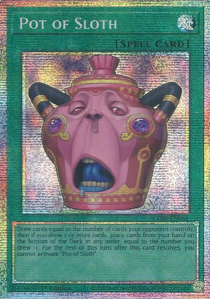 Pot of Sloth (Starlight Rare) [CORI-EN061] Starlight Rare Yu-Gi-Oh!
