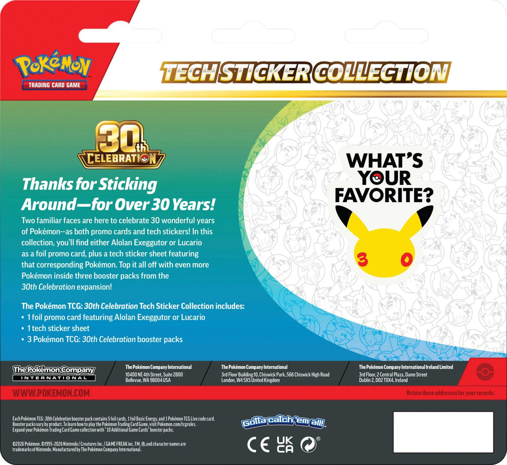 30th Celebration Tech Sticker Collection [Alolan Exeggutor] Pokémon