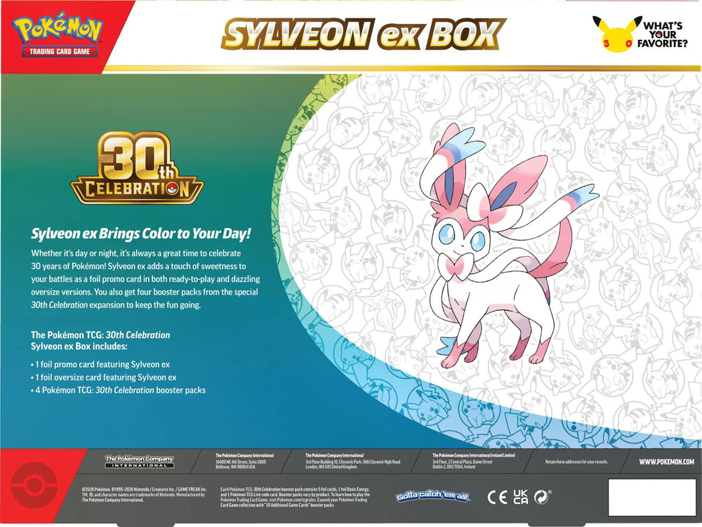 30th Celebration Sylveon ex Box Pokémon