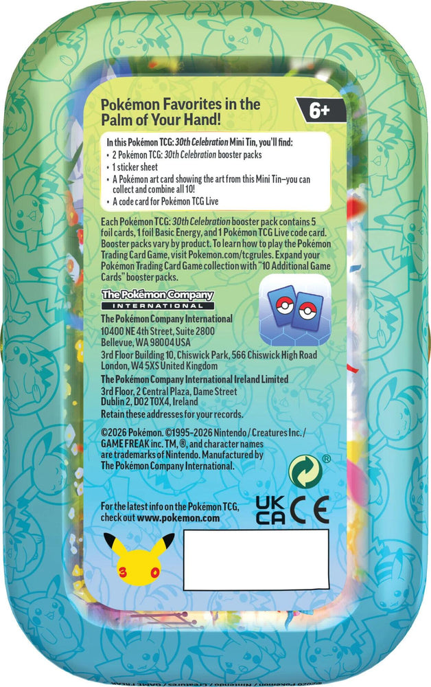 30th Celebration Mini Tin [Mew] Pokémon