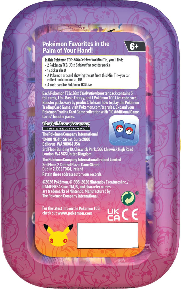 30th Celebration Mini Tin [Greninja] Pokémon
